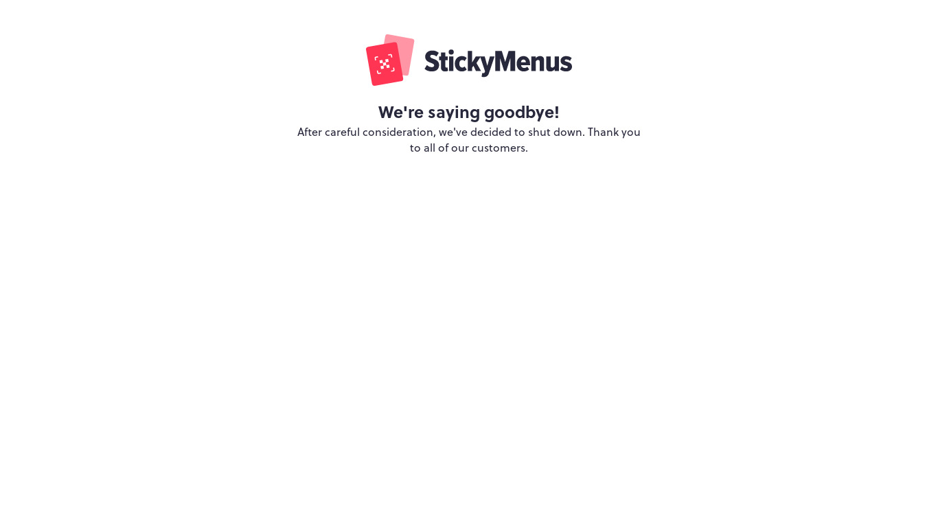 Sticky Menus Landing page