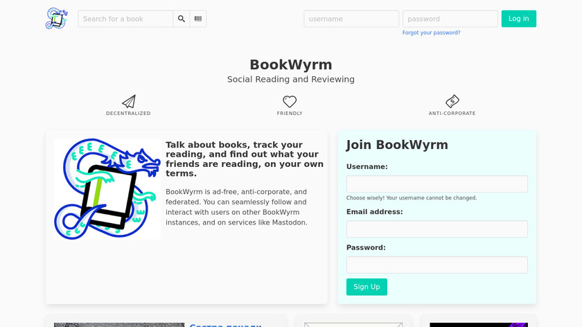BookWyrm Landing Page