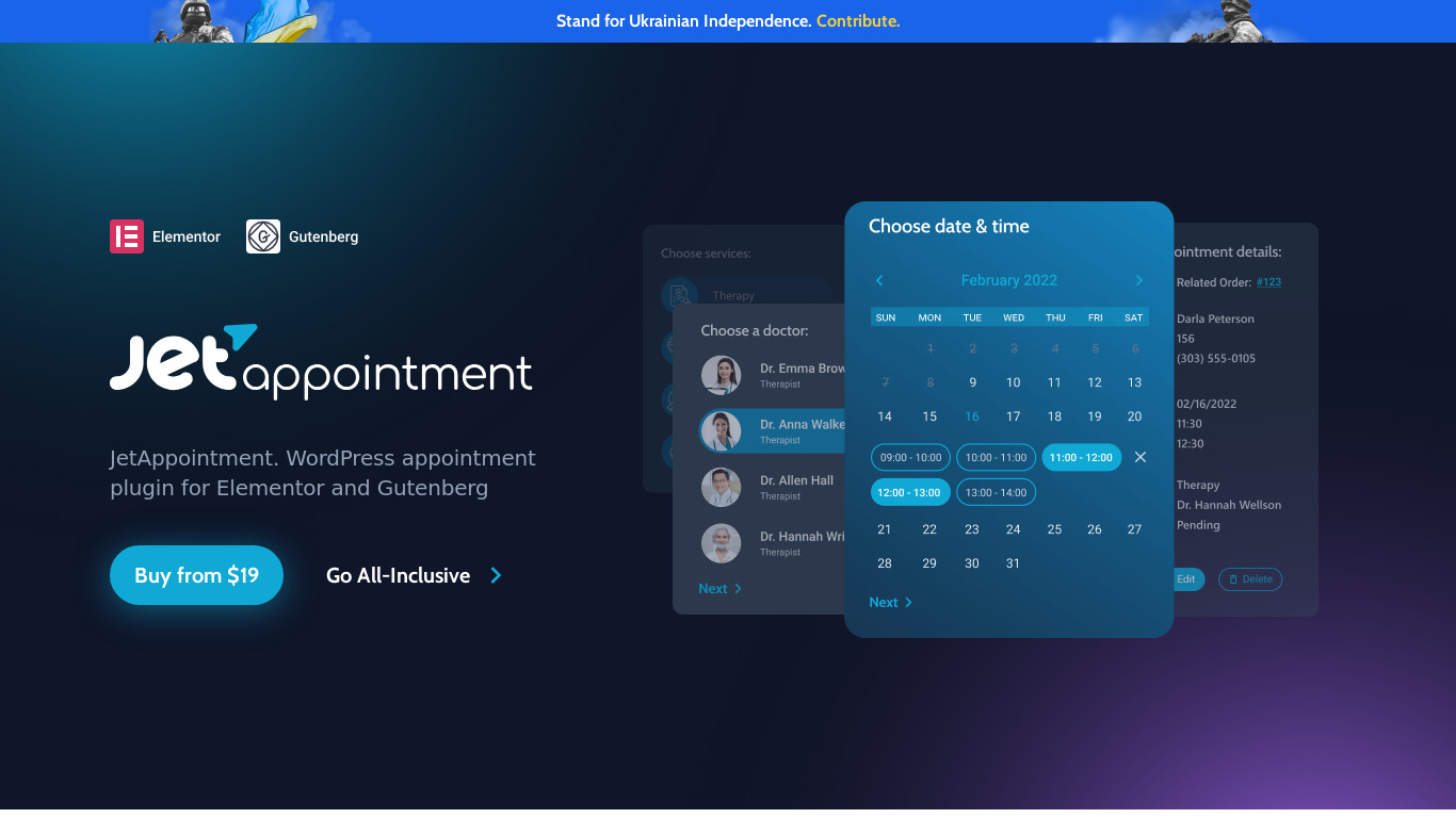 JetAppointment Landing page