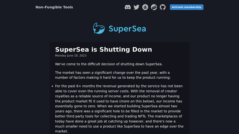 SuperSea Landing Page