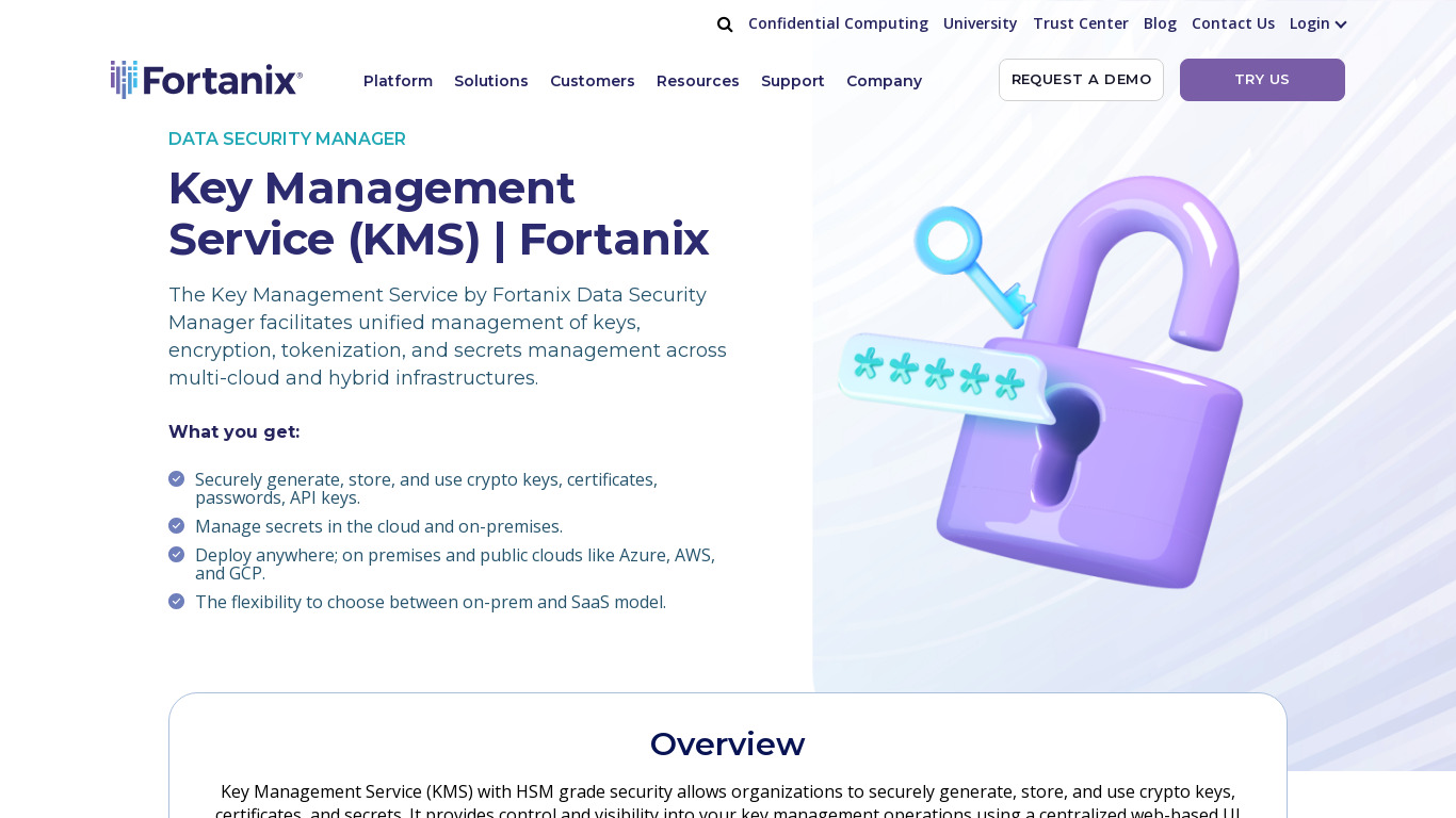 Self-Defending Key Management Service (SDKMS) Landing page