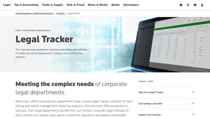 Thomson Reuters Legal Tracker image