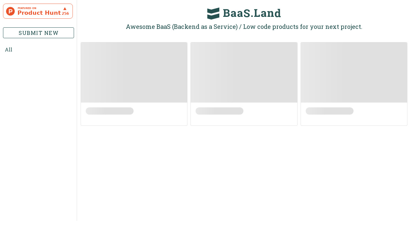 BaaS.Land Landing page