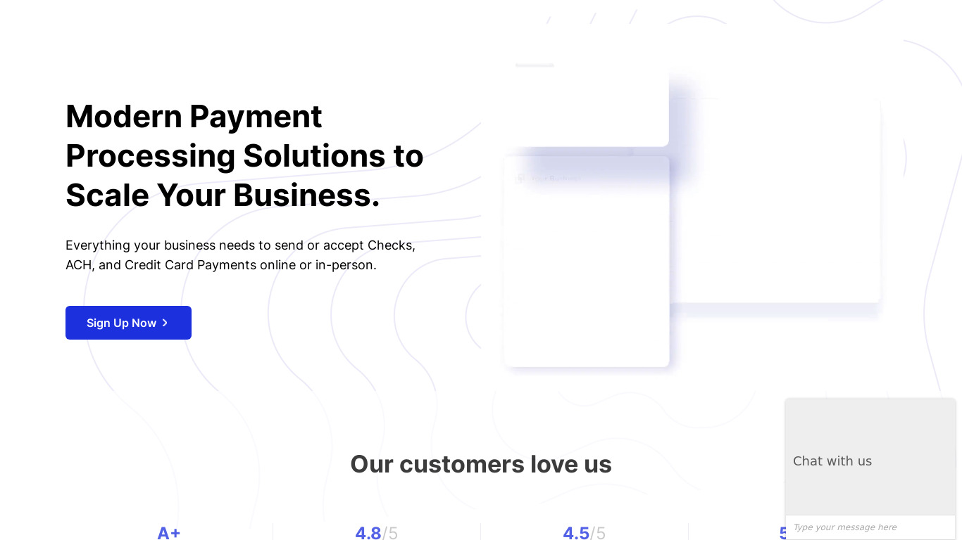 Seamless Chex Landing page