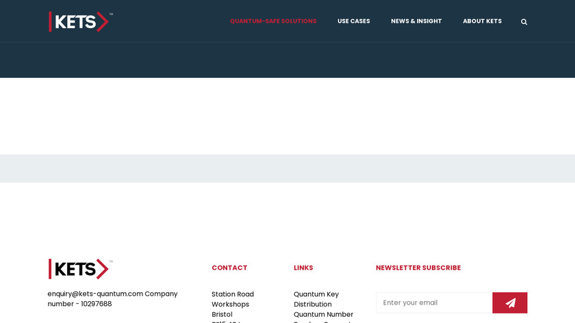 KETS Quantum Key Distribution Landing Page