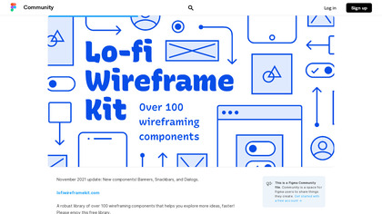 Lo-fi Wireframe Kit for Figma image