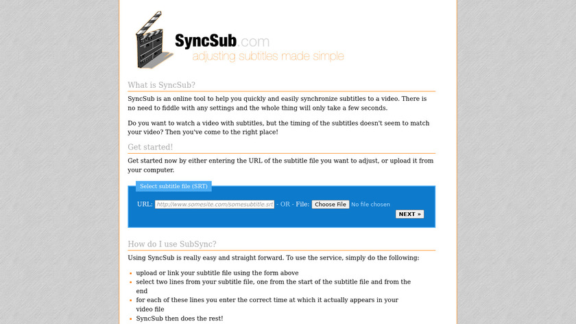SyncSub Landing Page