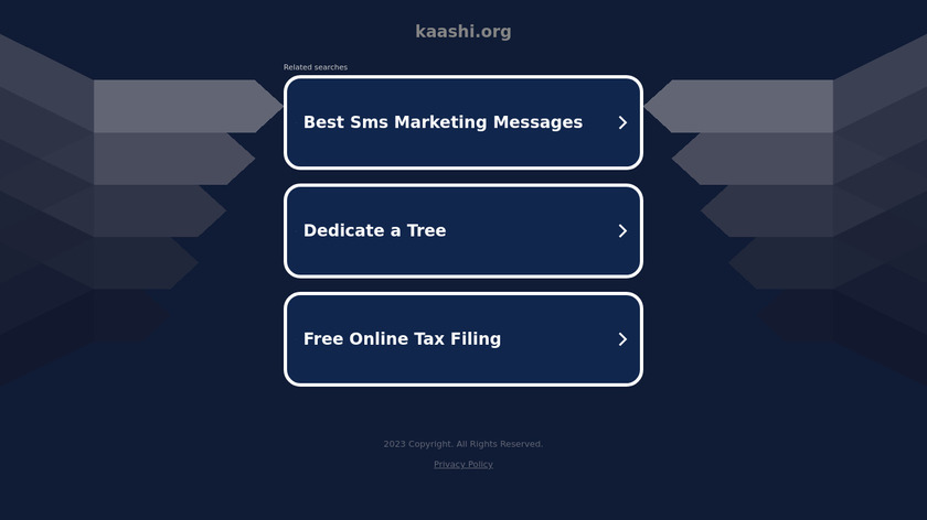 Kaashi.org Landing Page