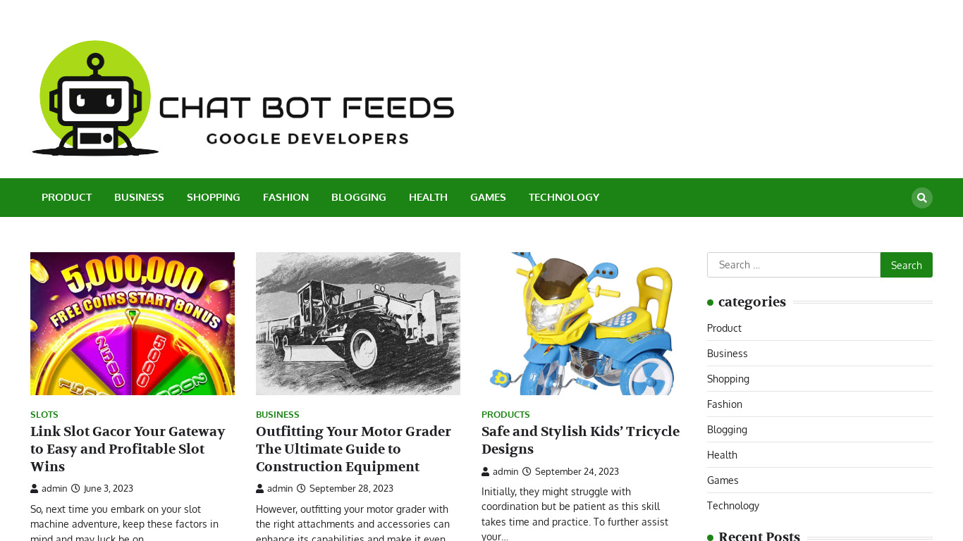 ChatbotFeed Landing page