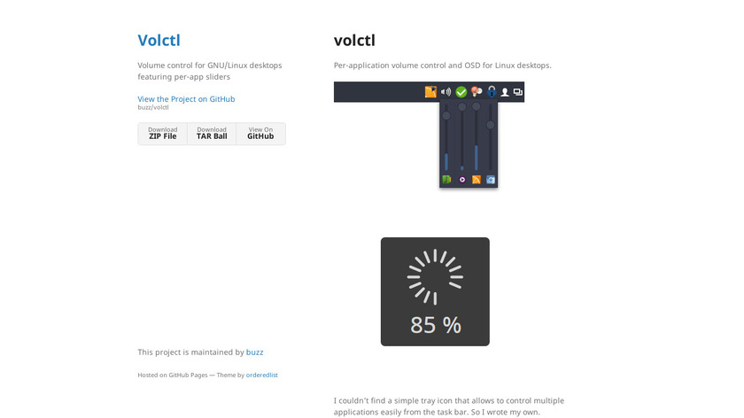 volctl Landing Page
