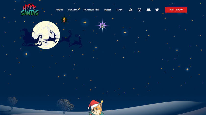 Hype Santas NFTs for Charity Landing Page