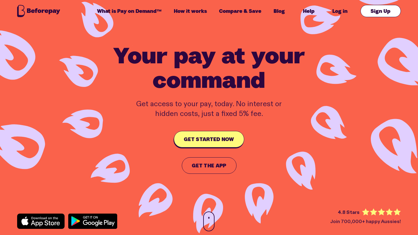 Beforepay Landing page