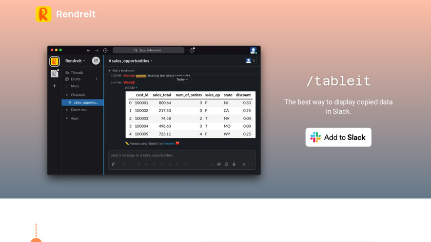 tableit Landing Page