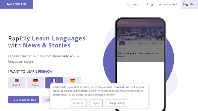 Langster Landing Page