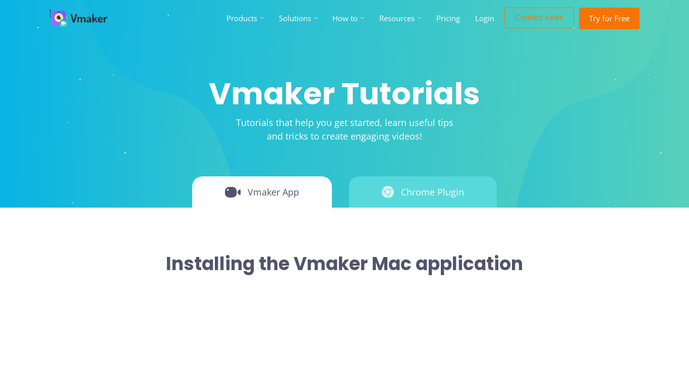 Vmaker Learners Hub Landing page