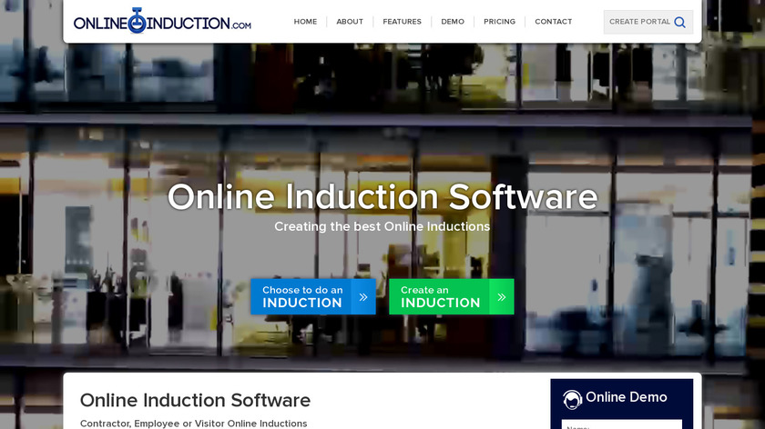 Online Induction Landing Page