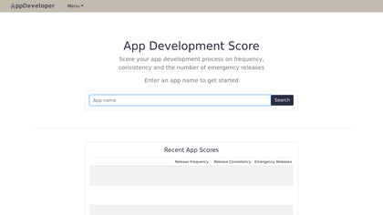 App Developer Score image