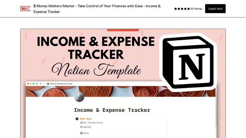 Income & Expense Tracker Landing Page
