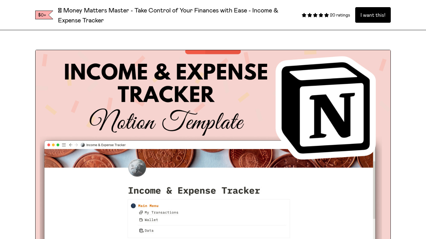 Income & Expense Tracker Landing page