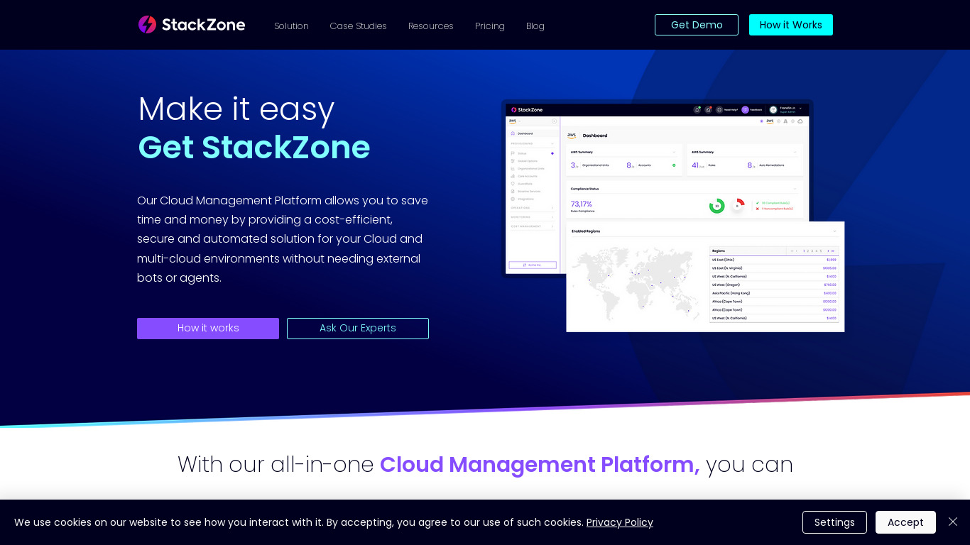 CloudZone Landing page