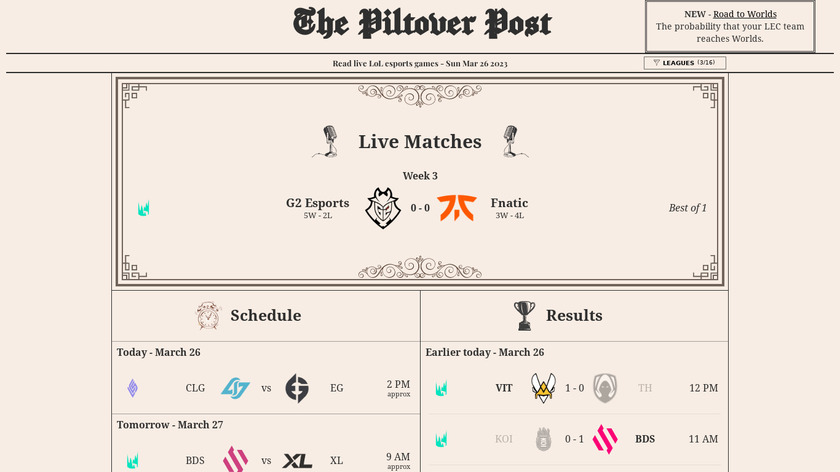 The Piltover Post Landing Page