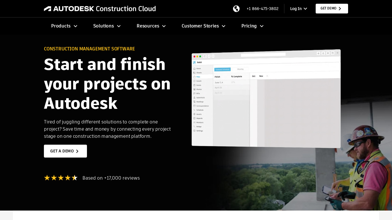 Autodesk Construction Cloud Landing page