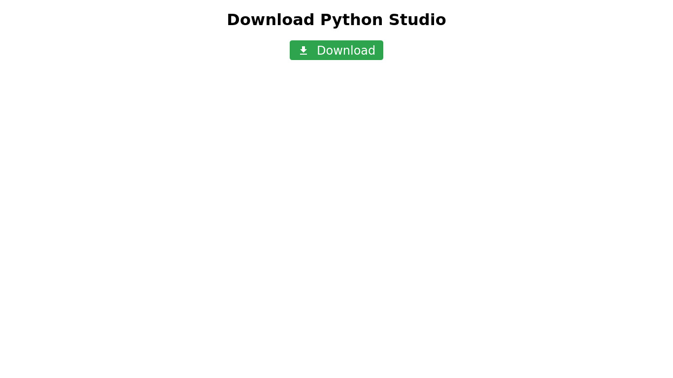 Python Studio Landing page
