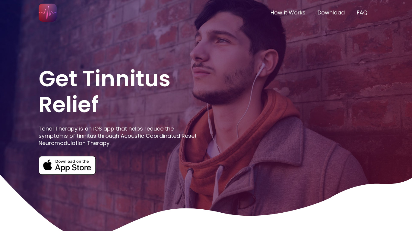 Tonal Therapy Landing page