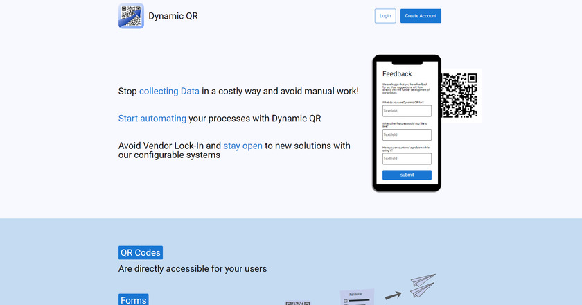 Dynamic-QR.de Landing Page