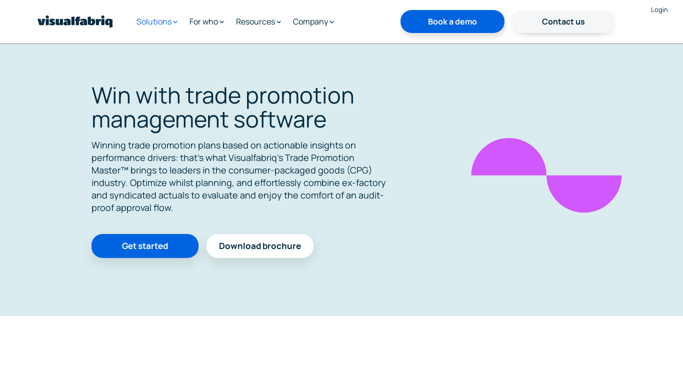 Trade Promotion Master Landing page