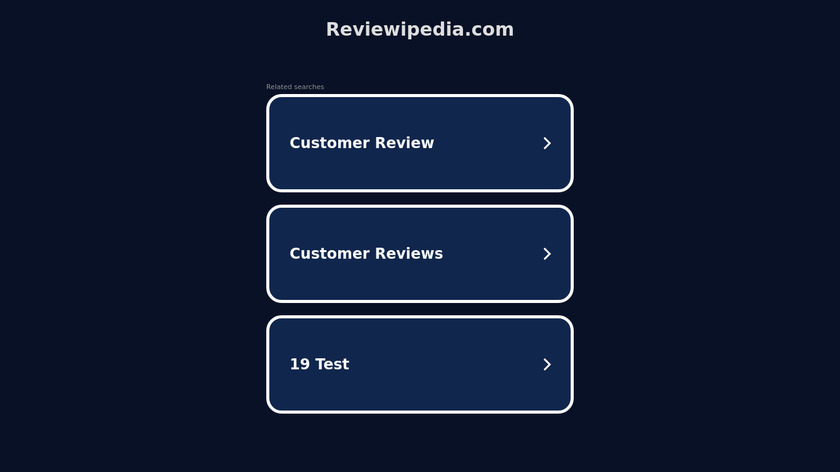 Reviewipedia Landing Page