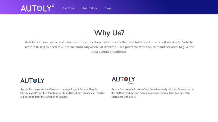 AUTOLY - Digital AutoCare Landing Page