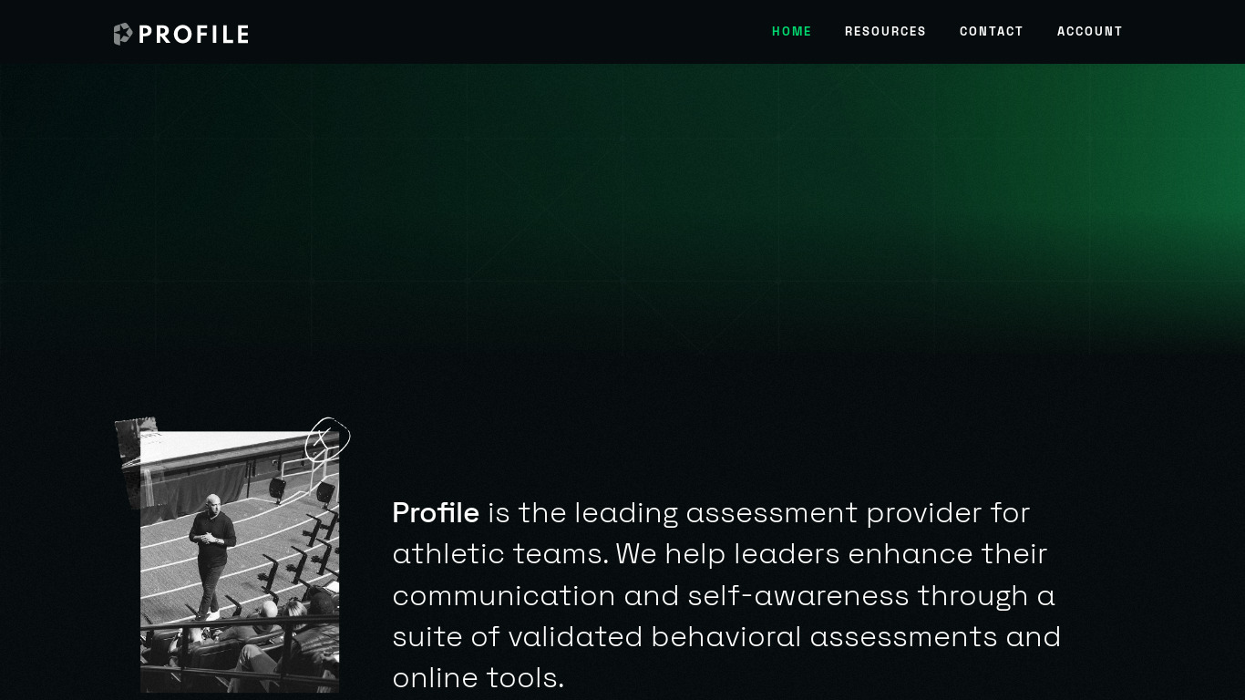 Profile Behavior Landing page