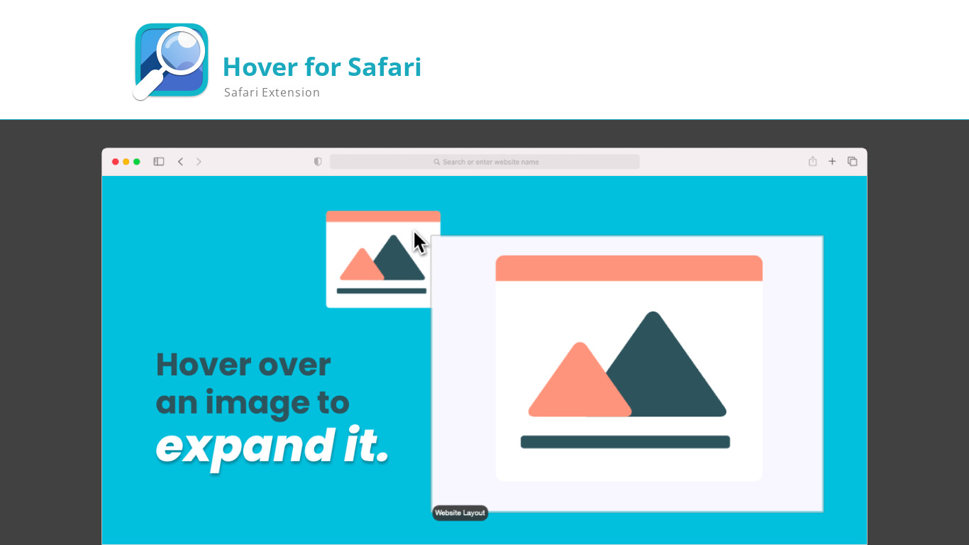 Hover for Safari Landing page