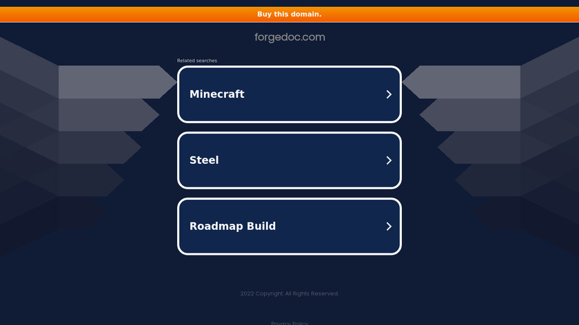 ForgeDoc Landing Page