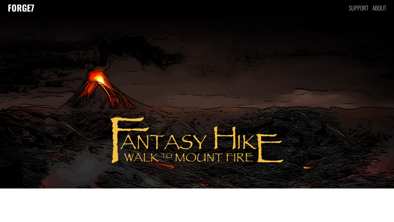 Fantasy Hike Landing page