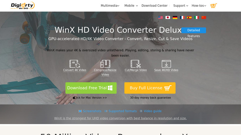 Winx Hd Video Converter Deluxe Landing Page