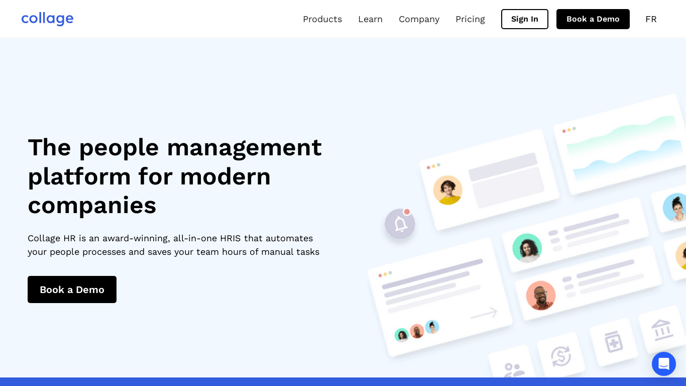 Collage HR Landing page
