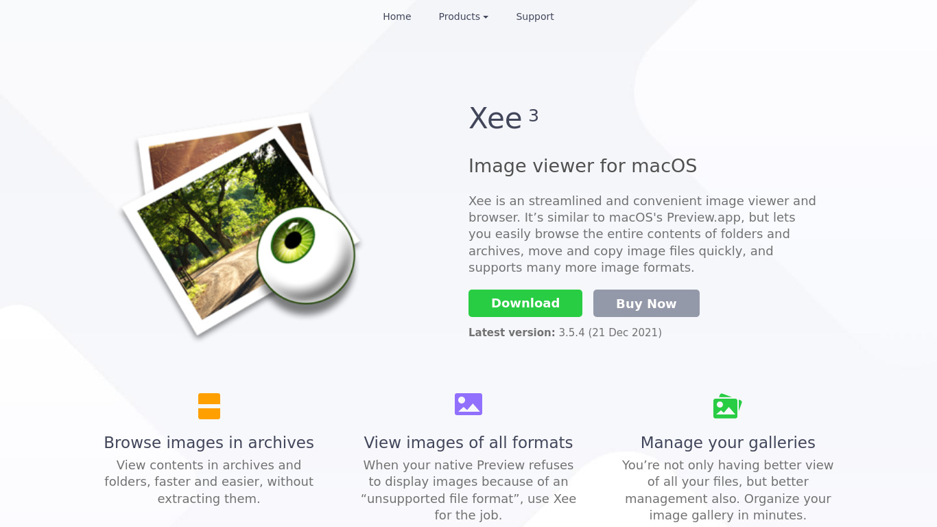 Xee3 Landing page