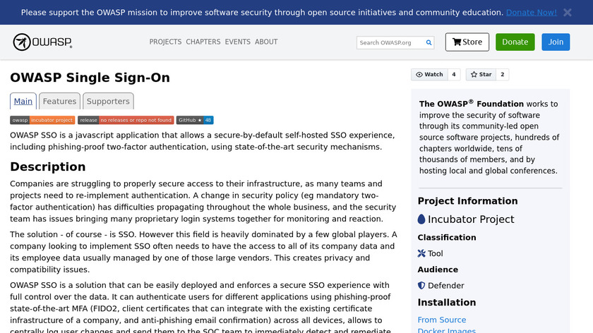 owasp.org OWASP SSO Landing Page