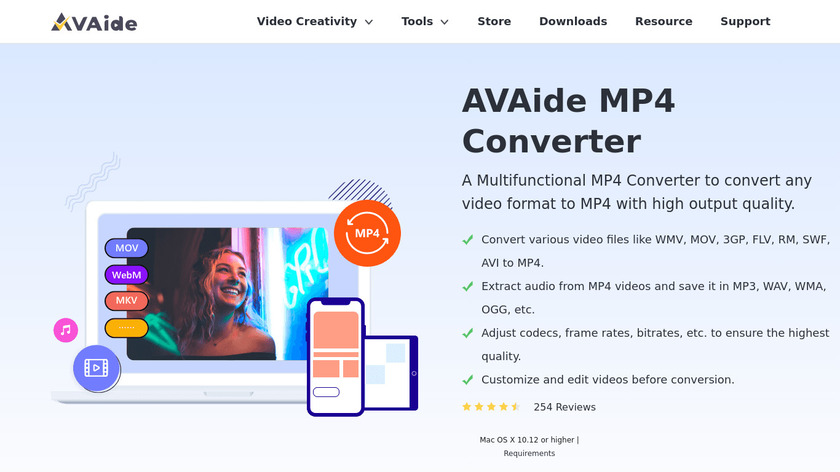 AVAide MP4 Converter Landing Page