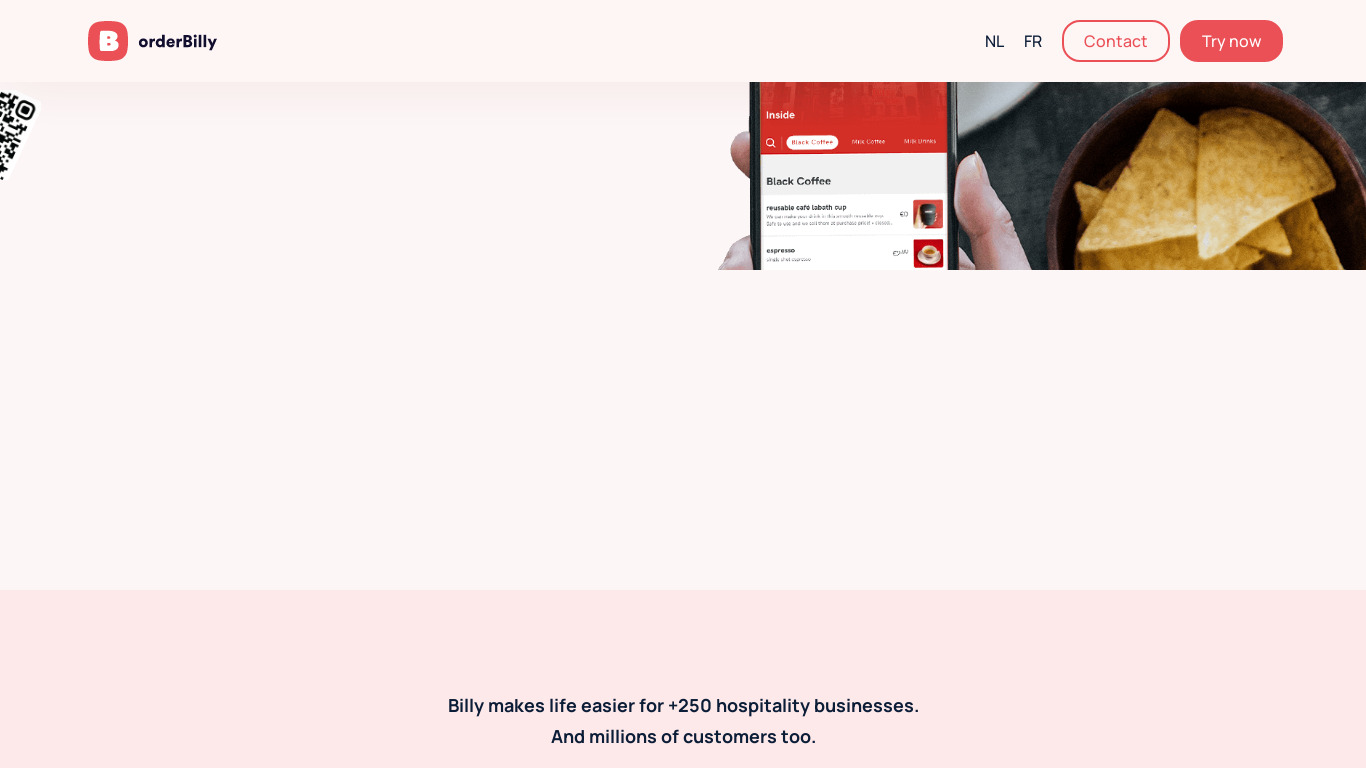 orderBilly Landing page