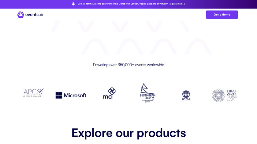 EventsAIR Landing Page