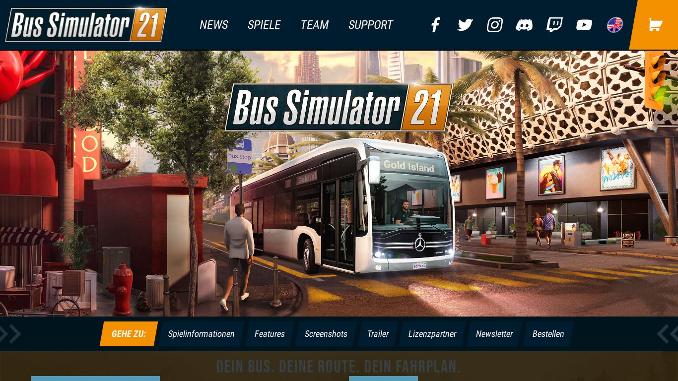 Bus Simulator 21 Landing page