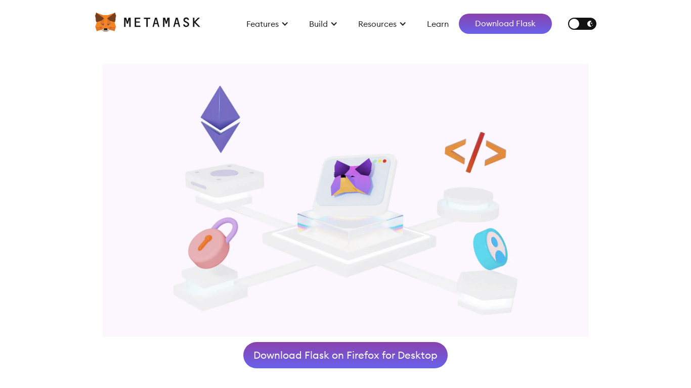 MetaMask Flask Landing page