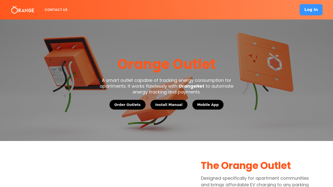 Orange Outlet Landing page