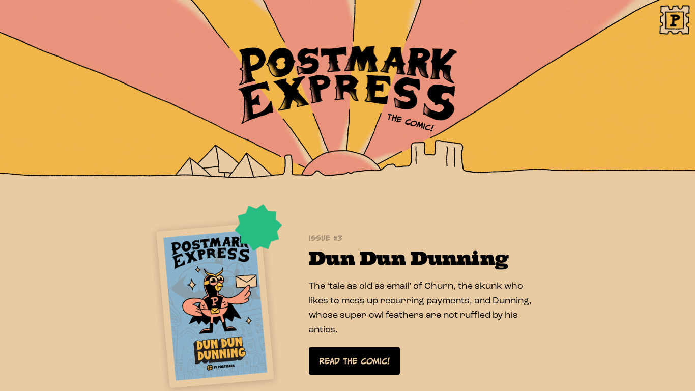 Postmark Express Landing page