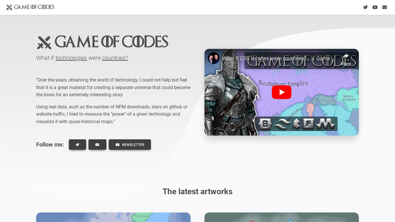 Game Of Codes Fantasy Maps Landing page