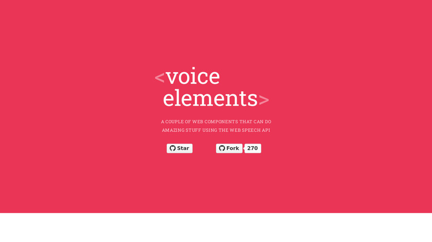 Voice Elements Landing Page