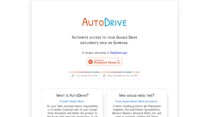 AutoDrive Landing Page